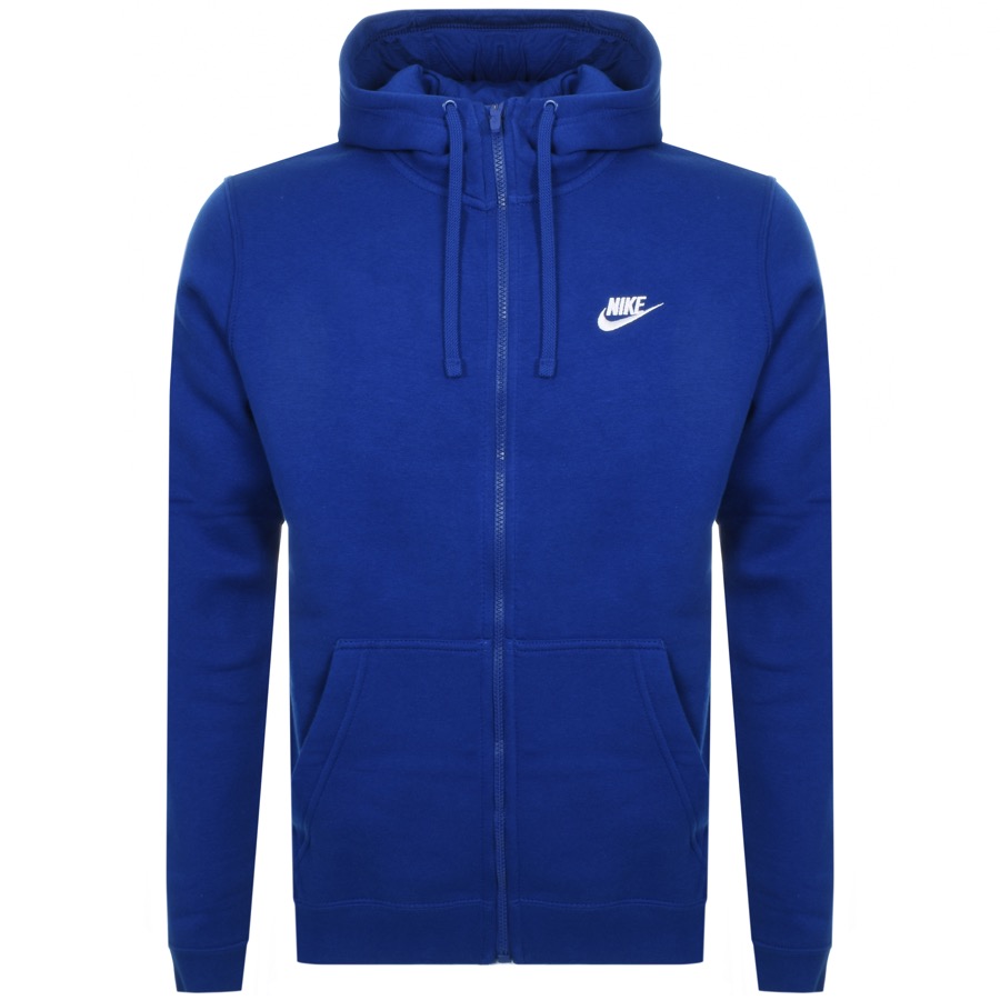 nike club hoodie blue